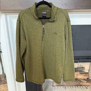 The North Face Olive Green Half-Zip Sweater